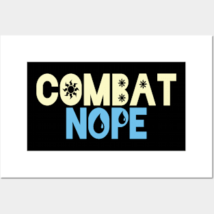 White-Blue Nope Combat Posters and Art